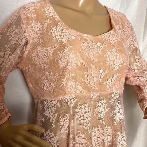 Vintage  babydoll lingerie,sheer,maxi,lace,fairy,whimsical 
PTP 20” handmade?EC - Picture 9 of 13